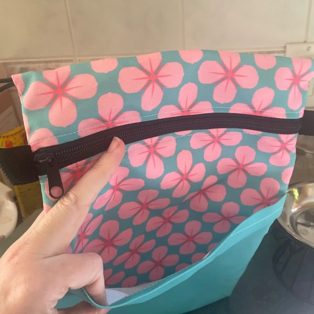 Pink/Teal Rume Pouch Set - Picture 6 of 6